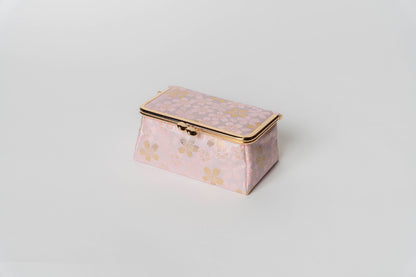 西陣織 鏡付きミニコスメBOX